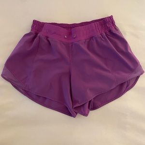 Lululemon Purple Hotty Hot Shorts